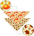 Pohshido 2 Pack Dog Thanksgiving Bandana, Reversible Triangle Bibs for Small Medium Large Dogs, Fall Pumpkin Turkey