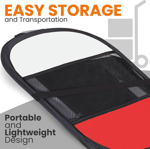 8-Panel SereneLife On-The-Go Foldable Portable Pet Tent Playpen for Dog & Cat w/Food/Water Bowl, Mesh Exercise Puppy