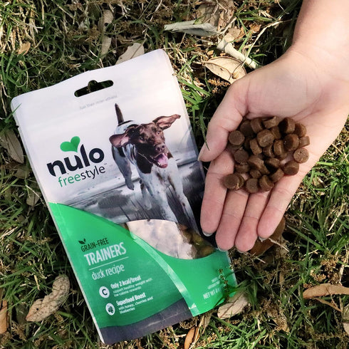 Nulo Freestyle Grain-Free Healthy Dog and Puppy Training Treats, 16 oz, Low Calorie Duck, 2 Calories per Treat