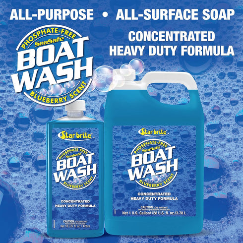 STAR BRITE Concentrated Boat Wash - Heavy-Duty, Non-Streak Formula for Sparkling Hulls, Decks, Chrome and Fittings