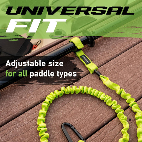 Gradient Fitness 2 Pack Kayak Paddle Leash - 5-8 Feet Stretchable Paddle Strap with Carabiner Secure Lanyard Rope