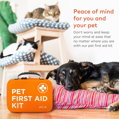 First Aid Kit - Vet Approved Dog & Cat Emergency Supplies for Travel and Outdoor Use