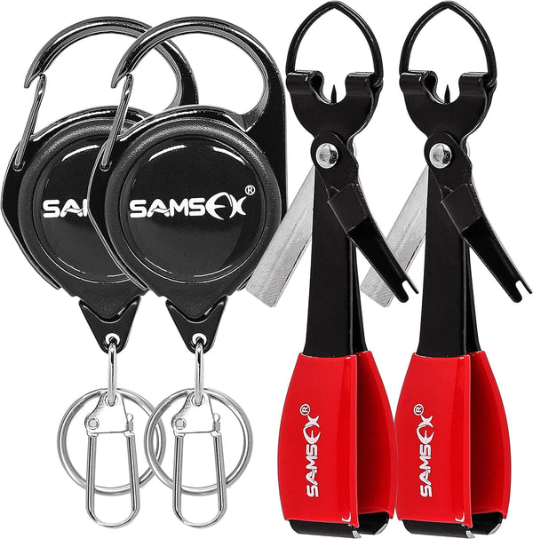 SAMSFX Fishing Knot Tying Tool, Multifunctional Fly Fishing Nippers, Quickly Tie Fishing Knots for Hooks, Lures and