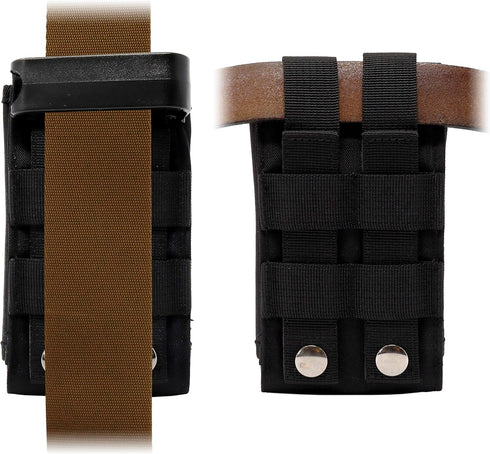 XL Smartphone StrapPack with Clip Front Flap (Black) - Backpack Shoulder Strap Attachment