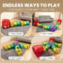 5-Way Genius Cat Tunnels for Indoor Cats - Large Customizable Tunnel Tube System with Hanging Toys, Storage Bag
