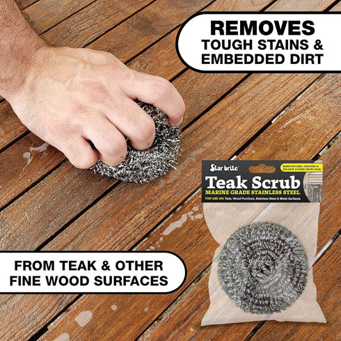 Marine-Grade Stainless Steel Scrubbing Pad for Wood Refinishing