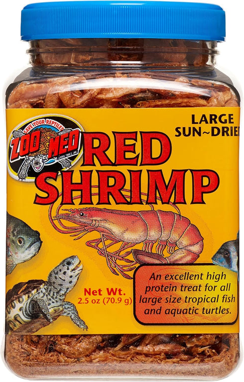 Zoo Med Large Sun Dried Red Shrimp, 2-1/2-Ounce