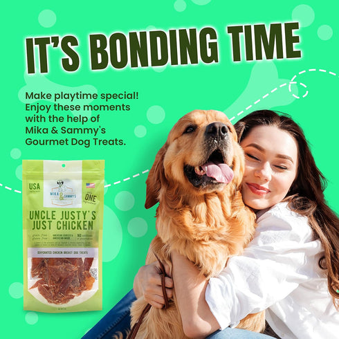 Gourmet Jerky Dog Treats - Natural Chicken Jerky for Dogs, Nutritious, Made in USA, 5 oz