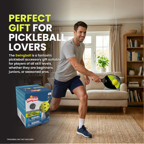 Set 6+ Swingball Solo Pickleball Trainer Wall Mount Rebounder with Real Ball Tether Indoor/Outdoor Practice Partner