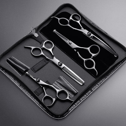 Gimars Professional 4CR Stainless Steel 6 in 1 Grooming Scissors for Dogs, Safety Round Tip, Heavy Duty