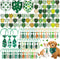 Reginary 108 Pcs St. Patrick's Day Dog Bandanas Bulk with Neck Ties