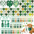 Reginary 108 Pcs St. Patrick's Day Dog Bandanas Bulk with Neck Ties