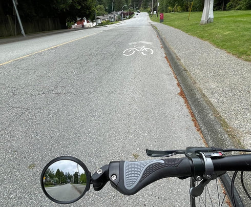 Hafny HD Bar End Bike Mirror - Blast-Resistant Glass Mirror, Silver Glass, 68mm