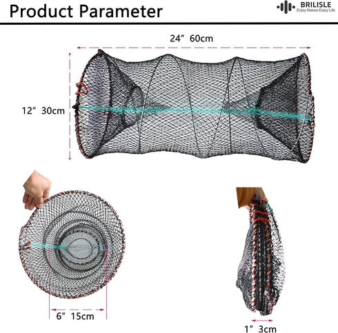 2PCS 1PCS or Crab Trap Fish Trap Minnow Trap Lobster Trap Crab Pot net Traps Crab Snare; Crawfish Catfish Shrimp Bait