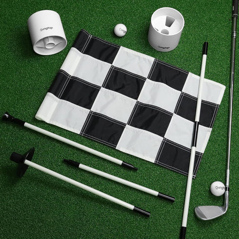 KINGTOP Golf Flagstick 6ft, Portable Five-Section Design for Backyard Practice Putting Green, Gift Idea