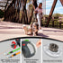 WIGZI Reflective Retractable Pet Leash for Two Dogs, 10ft Each up to 50 lbs, 360 Degree Zero Tangle, Gray