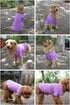 lovelonglong Basic Dog Polo Shirts, Premium Cotton Polo T-Shirts for Large Medium Small Dogs, Two-Button Collar, Violet