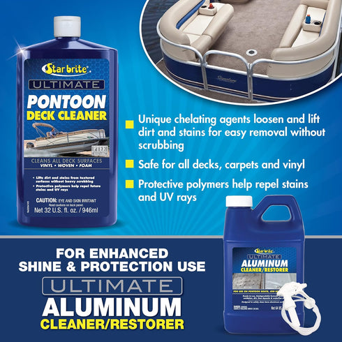 STAR BRITE Ultimate Pontoon Deck Cleaner, 32 OZ, Lift Dirt & Stains from Carpets & Textured Surfaces