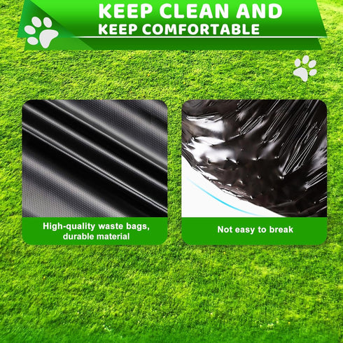 15L 5 Pack 100 Dog Waste Bags for Dog Poop Trash Can, Rolls Totaling Bags, Black, Unscented
