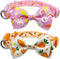 Easter Day Dog Collar with Bow Tie - Holiday Bunny Carrot Collar for Small Medium Large Dogs (Hoppy Hour/Pink, Medium)