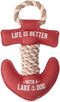12" x 7" x 2" Red Anchor Shape Life is Better with