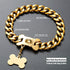 Strong Stainless Steel Gold Chain Dog Collar, Cuban Link Necklace for Large Dogs (Long 22'')