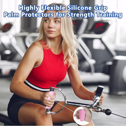 Epritliber Silicone Gym Grips for Weight Lifting,Workout Gloves for Women Men Alternative,Anti Slip Gym Workout