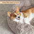 WNPETHOME Calming Dog Bed Cat Bed Donut, Faux Fur Self-Warming Cuddler, Round Plush (30 x 30 x 10 Inch, Brown)
