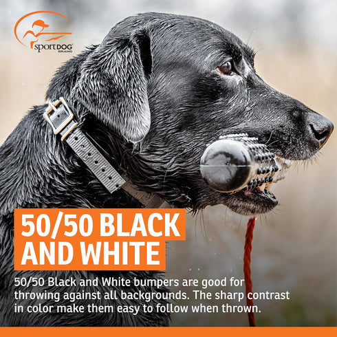 50/50 Dummies Dummy SportDOG Black & White Plastic - Adjustable Weight Floats for Water Retrieval Practice & Hunting