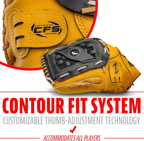 Franklin Sports Baseball + Softball Gloves - Field Master Adult + Youth Gloves - Right Hand + Left Hand - Infield +