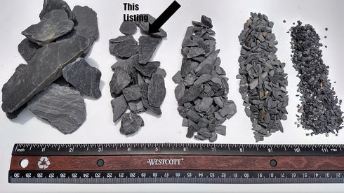 Natural Slate Stone, 1/2 to 1 inch, Perfect for Miniature Gardens, Aquariums, and Terrariums