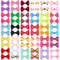 YAKA 60PCS/30Pairs Cute Puppy Dog Small Bowknot Hair Bows with Clips - Handmade Accessories for Pet Grooming