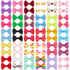 YAKA 60PCS/30Pairs Cute Puppy Dog Small Bowknot Hair Bows with Clips - Handmade Accessories for Pet Grooming