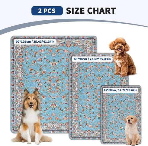 2 Pack 36"x24" Washable Pee Pads for Dogs and Cats Reusable Puppy Training Pads Super Absorbent Waterproof Dog Training