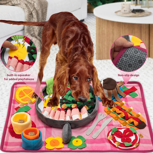 Snuffle Mat for Dogs, Interactive Slow Feeding Mat Toy for Small & Medium Dog, Puppy, Cat, Rabbit, Washable Encourages