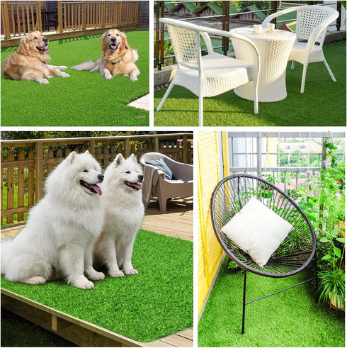 (59*39 inch) LOOBANI Dog Grass Pee Pads, Artificial Dog Grass Pads for Potty Tray, Fake Grass for Dogs to Pee On