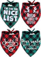 JPB Christmas Dog Bandana Pack of 4 Classic Buffalo Plaid Pets Scarf Triangle Bibs Kerchief Set