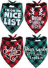 JPB Christmas Dog Bandana Pack of 4 Classic Buffalo Plaid Pets Scarf Triangle Bibs Kerchief Set