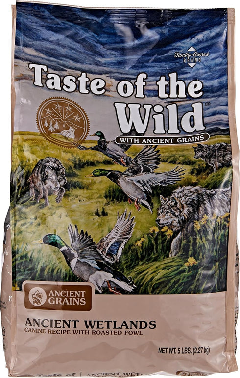 Taste of the Wild Ancient Wetlands Canine Recipe with Roasted Fowl and Ancient Grains, 5 lb