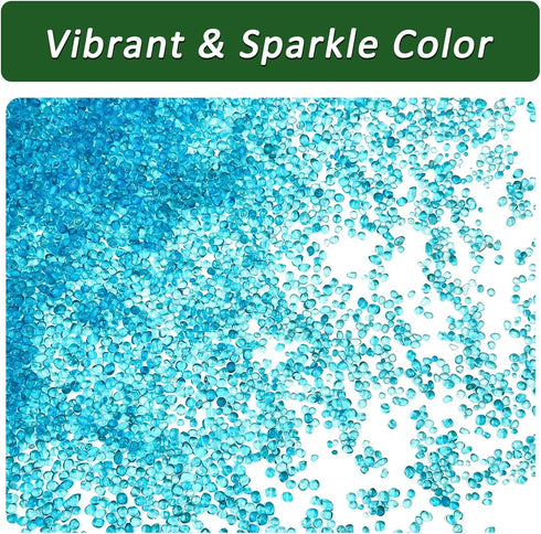 BXI 4.4 Lbs Small Aquarium Substrate Gravel Sand, Polished Smooth Fish Tank Gravel, Vibrant Blue Sea Glass