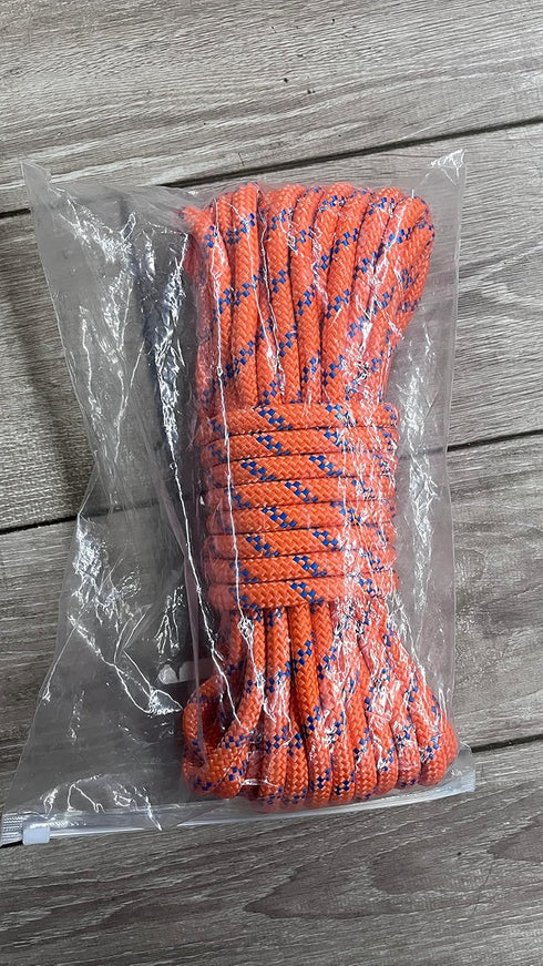 NewDoar Static Climbing Rope 8mm Accessory Cord, 98FT, for Arborist Tree, Mountaineering, Sailboat Rope, Dock Lines