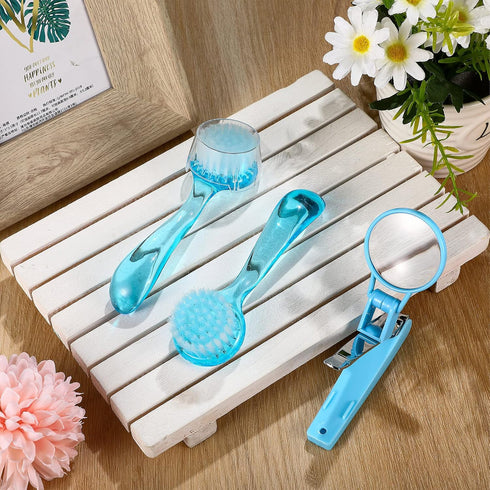 Mudder 3 Pcs Hedgehog Small Animal Grooming Kit – Includes Bathing Brush and Nail Clipper with Magnifier