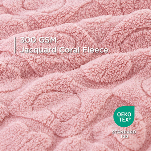 Bedsure Dog Blanket for Large Dogs, Washable Soft Fluffy Coral Fleece, Cozy Cat Blanket, Pink, 40x50IN