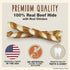 Cadet Gourmet Beef Hide Twist Chew Sticks, Long Lasting & Natural Chew Treats for Dogs, Inspected & Tested in USA, Chicken Flavor (6 Count)