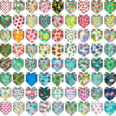 72 Packs Dog Bandanas Bulk Buffalo Plaid Cat Bandana Summer Scarf Triangle