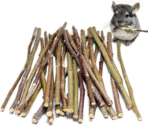 ECOVENIK Apple Sticks 120g - Natural Rabbit & Hamster Chew Toys, Organic Chinchilla Food for Small Animals