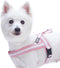 Blueberry Pet 4 Colors Soft & Comfy Reflective Jacquard Padded Dog Harness, Adjustable, Pink, Large, Chest Girth 30" -