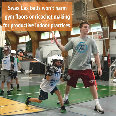 SWAX LAX Lacrosse Training Ball - Indoor Outdoor Practice, Less Bounce & Rebounds