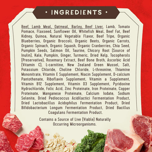 3.25 lb. Stella & Chewy's SuperBlends Raw Blend Wholesome Grains Grass-Fed Beef, Beef Liver & Lamb Recipe