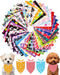 PET SHOW 50 Pack Paw Pattern Small Dog Bandanas Bulk XS Washable